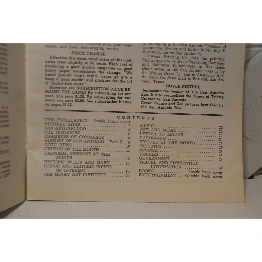 Vintage San‎ Antonio Magazine Texas October 1958 Zoo edition Tiger City